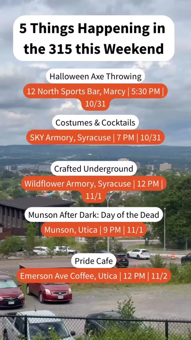 Looking for something to do with the kids, friends, or your significant other? The Mohawk Valley and the CNY have a ton of things to do. Here are 5 things happening this weekend. Check out the link in our bio to sign up for our weekly newsletter covering the 315.
#mohawkvalley #cny #315 #utica #romeny #syracuse #whatshappening315